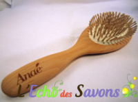 Brosse à cheveux à picots bois