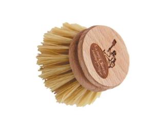 Tête pour brosse à vaisselle en fibre agave, laiton et bois