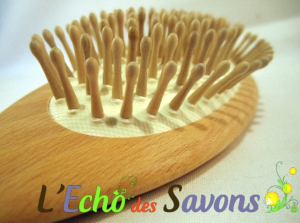 Brosse à cheveux à picots bois