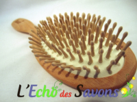 Brosse à cheveux à picots bois